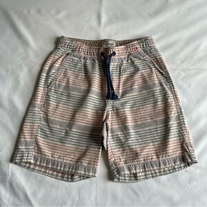 L.L. Bean Organic Cotton Shorts with Pink and Gray Stripes
